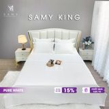  Bộ Chăn drap Khách sạn Samy King 5 sao Quốc tế Pure White 