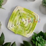 Vuông màu loang - Lót ly bằng len - Sani Handmade