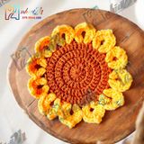 Hướng Dương - Lót ly bằng len - Sani Handmade
