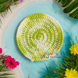 Tròn màu loang - Lót ly bằng len - Sani Handmade