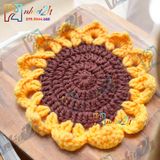 Hướng Dương - Lót ly bằng len - Sani Handmade