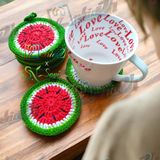 Dưa Hấu - Lót ly bằng len - Sani Handmade