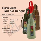 Phích nhựa nút gạt tự động 1.2 Lít - HP 0520L - Phúc Minh THP