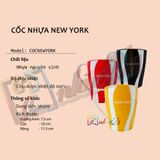 Cốc New York (365ml) - Cốc nhựa có quai - COCNY - Phúc Minh THP