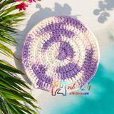 Tròn màu loang - Lót ly bằng len - Sani Handmade