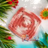 Vuông màu loang - Lót ly bằng len - Sani Handmade