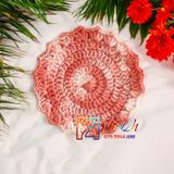 Viền màu loang - Lót ly bằng len - Sani Handmade