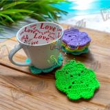 Cỏ 4 lá - Lót ly bằng len - Sani Handmade