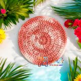 Tròn màu loang - Lót ly bằng len - Sani Handmade