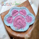Chân chó - Lót ly bằng len - Sani Handmade