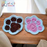 Chân mèo - Lót ly bằng len - Sani Handmade