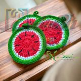 Dưa Hấu - Lót ly bằng len - Sani Handmade