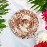 Viền màu loang - Lót ly bằng len - Sani Handmade