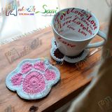 Chân chó - Lót ly bằng len - Sani Handmade