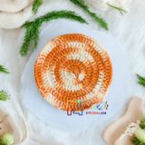 Tròn màu loang - Lót ly bằng len - Sani Handmade