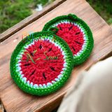 Dưa Hấu - Lót ly bằng len - Sani Handmade