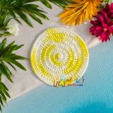 Tròn màu loang - Lót ly bằng len - Sani Handmade