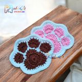 Chân mèo - Lót ly bằng len - Sani Handmade