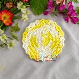 Viền màu loang - Lót ly bằng len - Sani Handmade