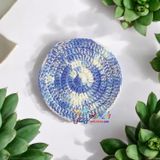 Tròn màu loang - Lót ly bằng len - Sani Handmade