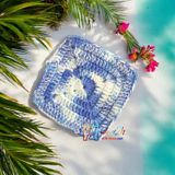 Vuông màu loang - Lót ly bằng len - Sani Handmade