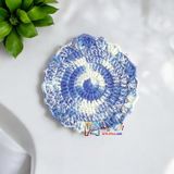 Viền màu loang - Lót ly bằng len - Sani Handmade