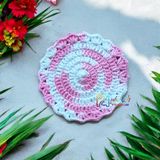 Viền màu loang - Lót ly bằng len - Sani Handmade