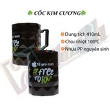 Cốc Kim Cương (410ml) - Cốc nhựa có quai - HPC03 - Phúc Minh THP