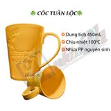 Cốc Tuần Lộc (450ml) - Cốc nhựa có quai - HPC04 - Phúc Minh THP