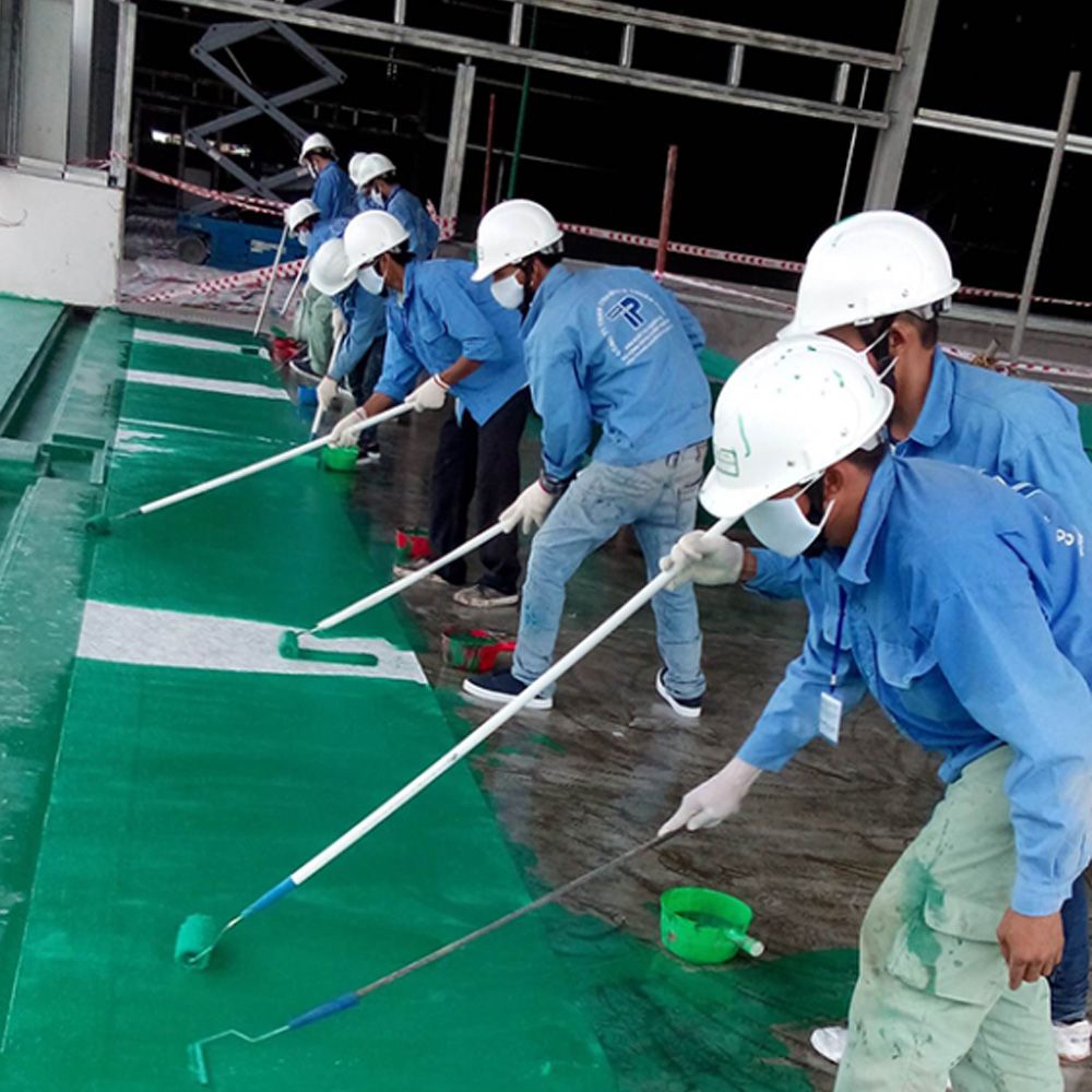 Bọc phủ composite nền nhà xưởng