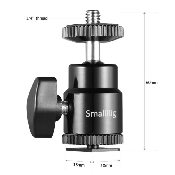 Giá Đỡ Màn Hình Quay Phim SmallRig 1/4″ Camera Hot shoe Mount with Additional 1/4″ Screw (2pcs Pack) NRUP2 – 2059
