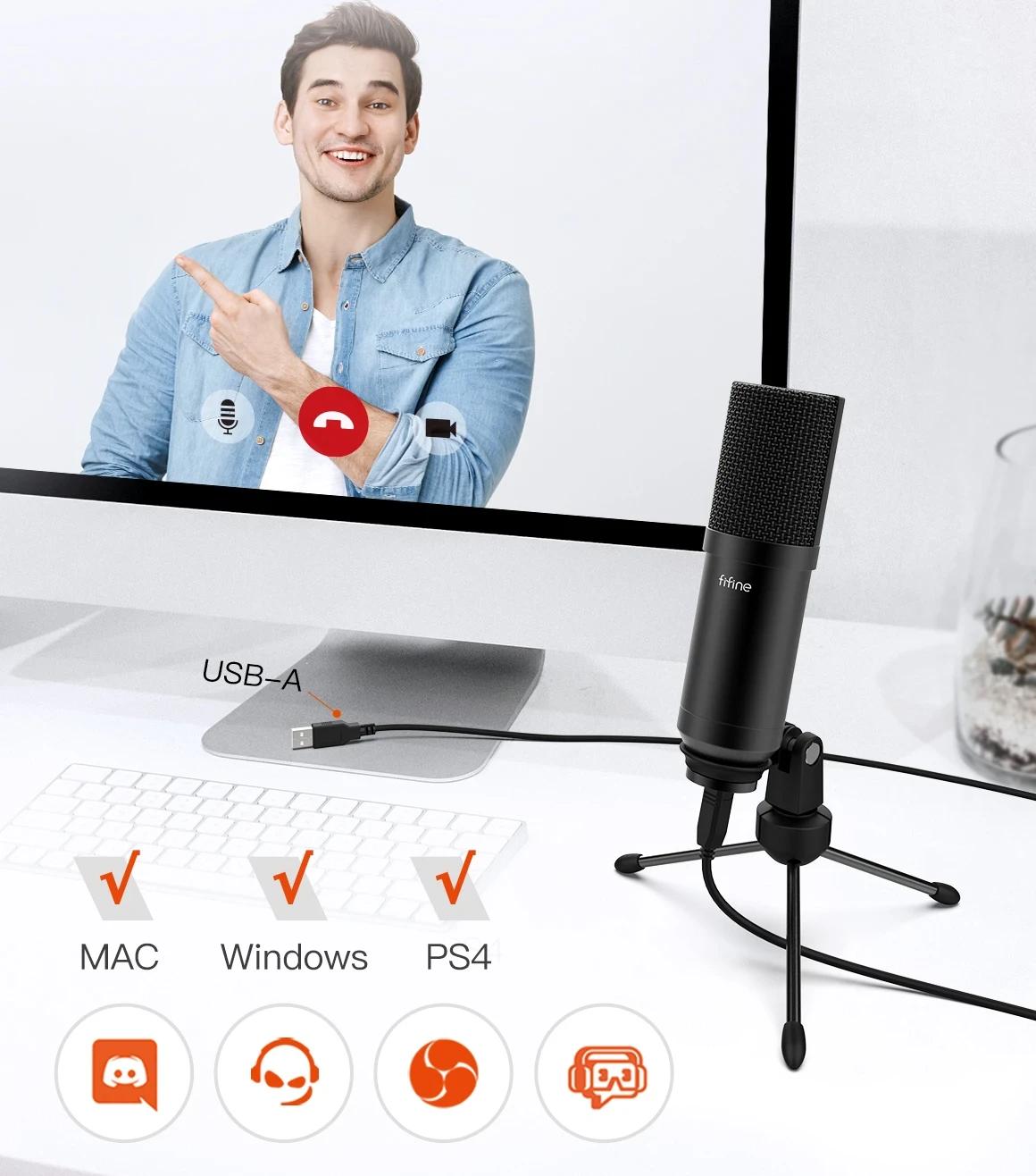 Fifine T732 Mic thu âm cổng USB phù hợp cho Podcasting, streaming, streamer, livstream ....