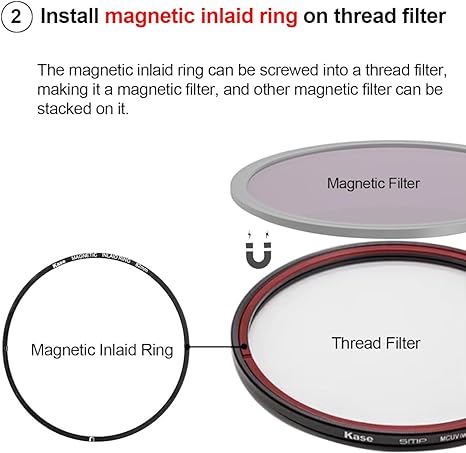 Kase Magnetic Lens Filter Adapter Ring Kit Pro