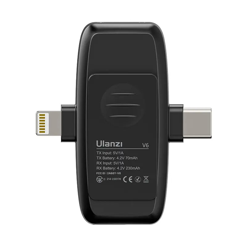 Micro cài áo không dây 3 trong 1 Ulanzi V6 cho iPhone/Android/Máy tính bảng/Máy ảnh