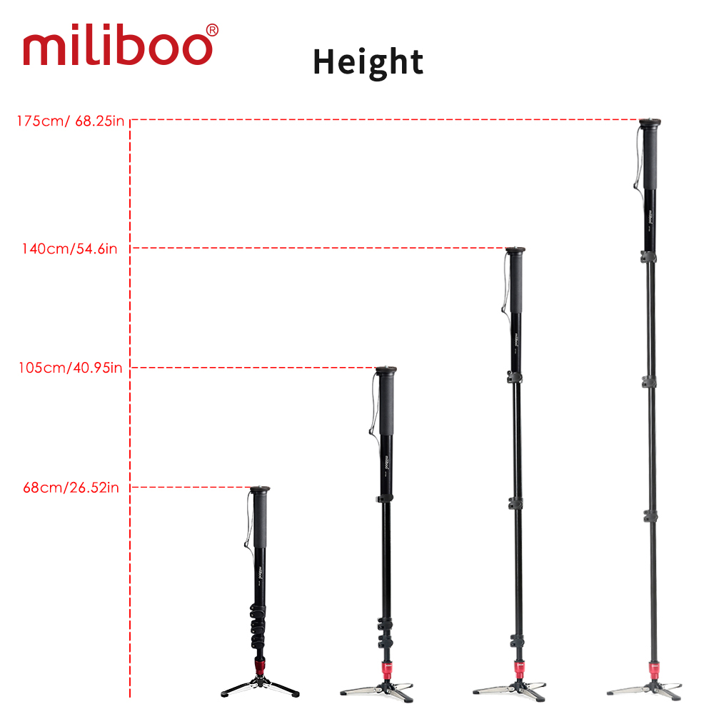 M705ASWH (Aluminum) – Chân máy ảnh Miliboo Monopod không gồm phần trục đầu(FM12A)