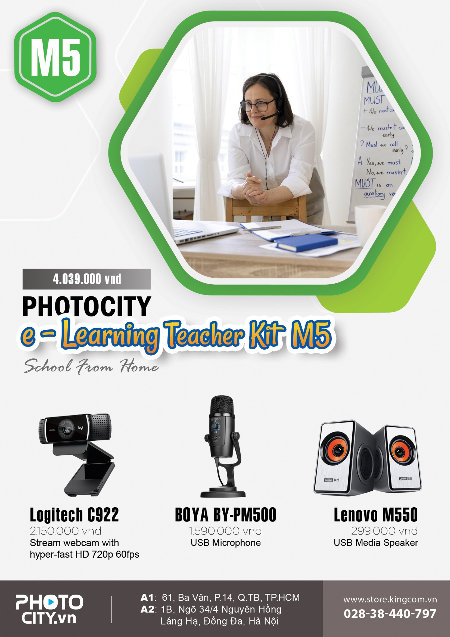 PhotoCity e -learning Teacher Kit M5 (Bộ dụng cụ dạy học online)