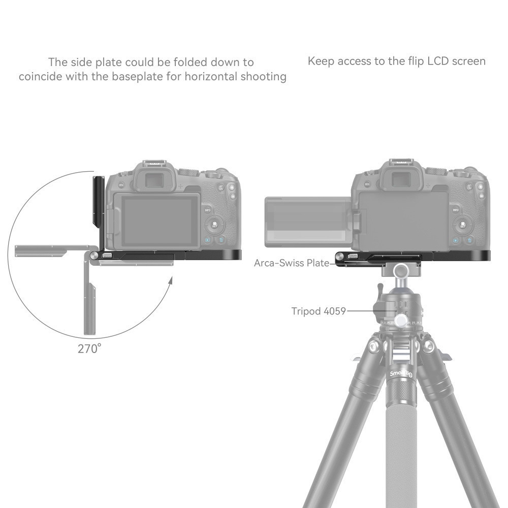 SmallRig 4211 - Foldable L-Bracket for Canon EOS R8