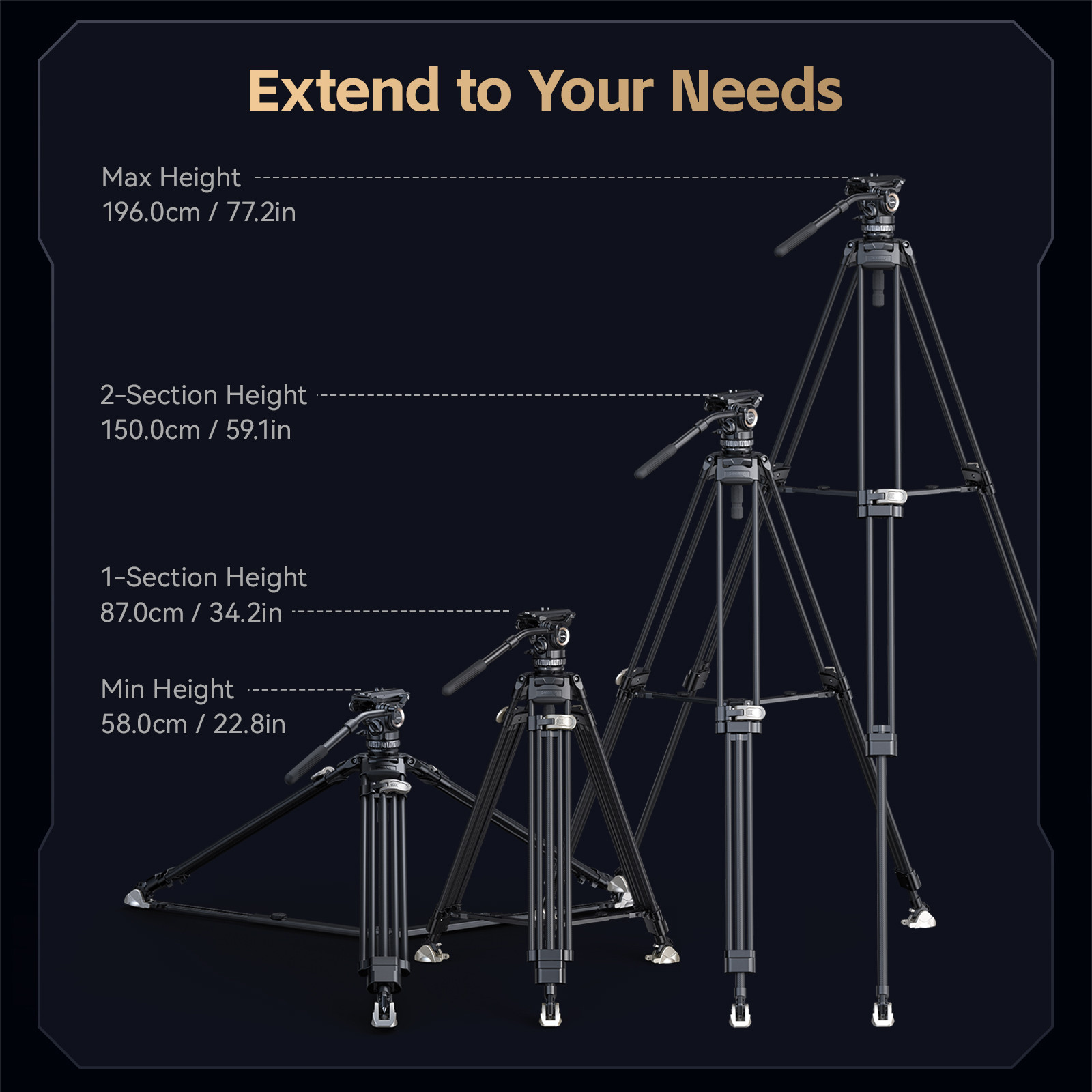 Chân AD-Pro8 FreeBlazer Counterbalance Carbon Fiber Video Tripod Kit 4465