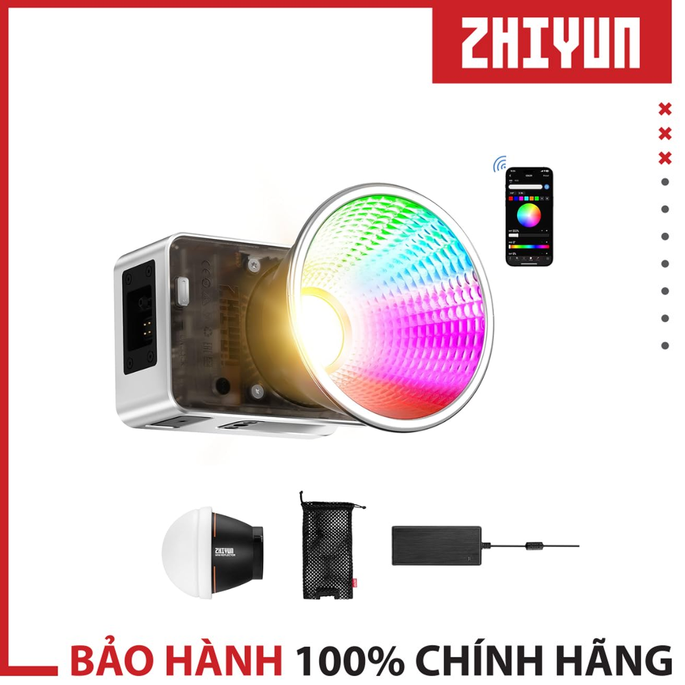 Zhiyun Molus X60 RGB đèn cầm tay 60W nhỏ gọn