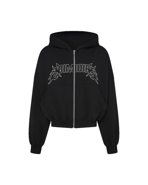 DIMOIR Black Smoke Zipper Hoodie 