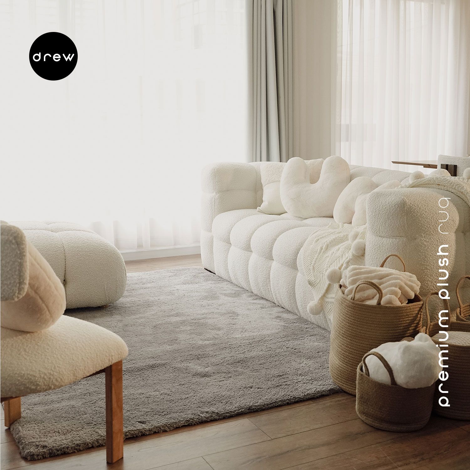 Premium Plush Rug - Dark Grey