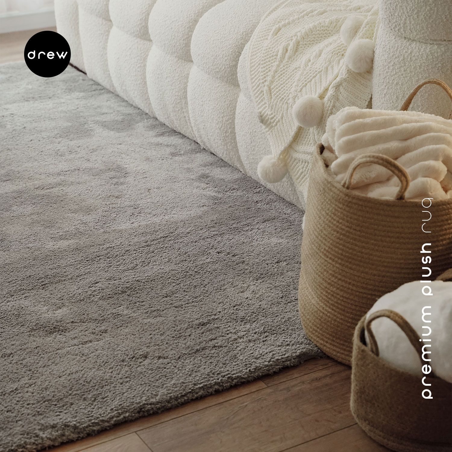 Premium Plush Rug - Dark Grey