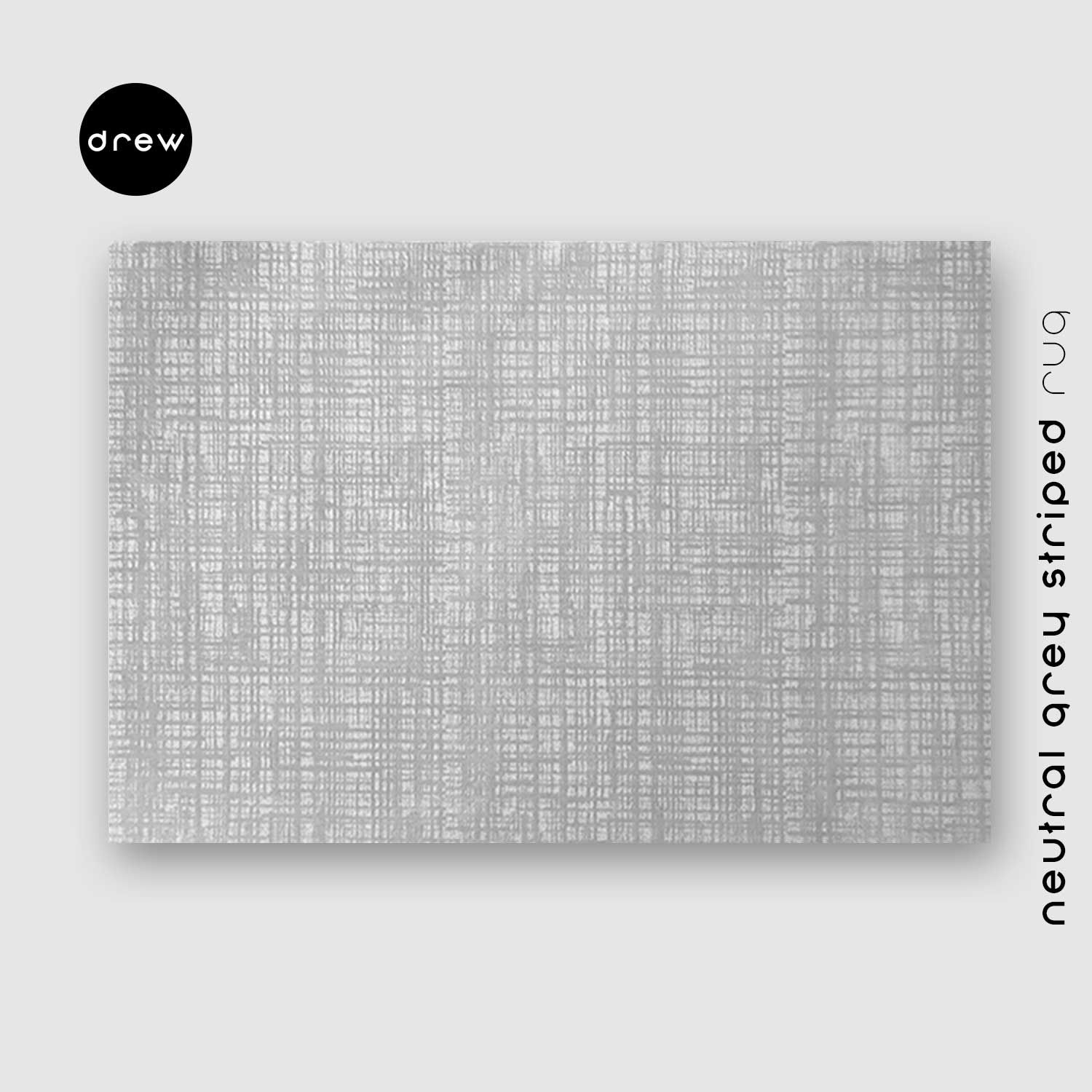 Neutral Grey Striped Rug