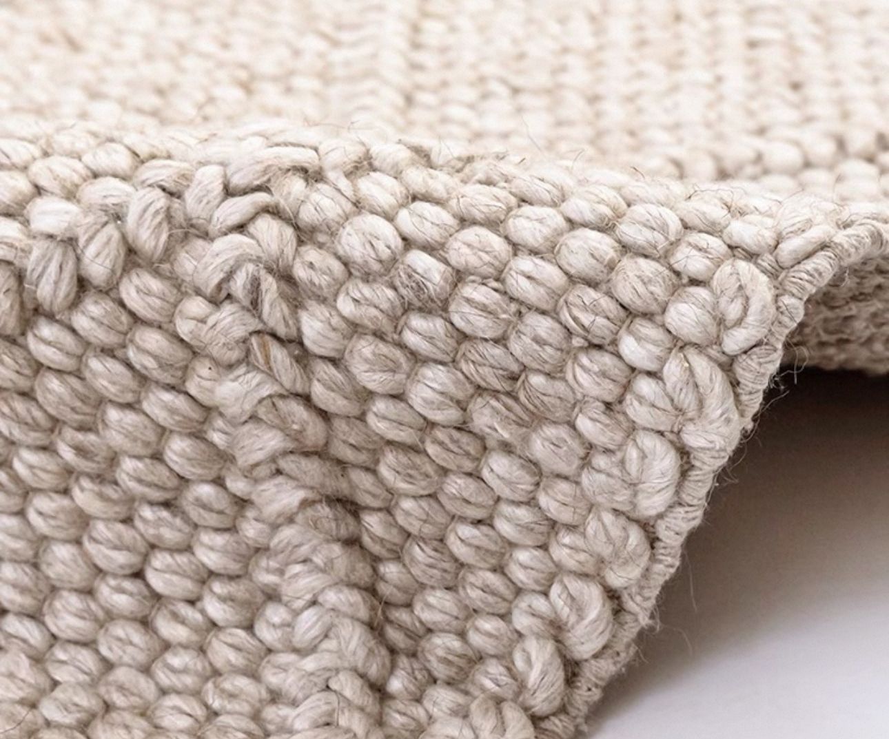 Rhombus Indian wool rug - Light Brown
