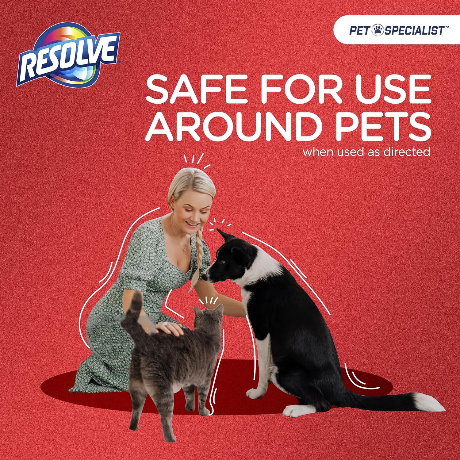 Resolve Pet Specialist Carpet Cleaner, Stain Remover and Odor eliminator trigger, Floor and Upholstery Cleaner