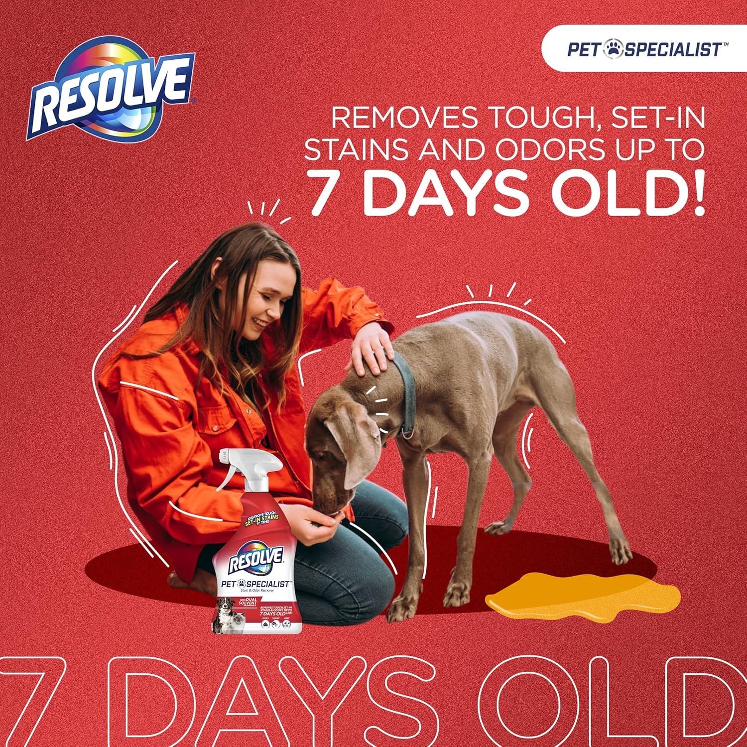 Resolve Pet Specialist Carpet Cleaner, Stain Remover and Odor eliminator trigger, Floor and Upholstery Cleaner