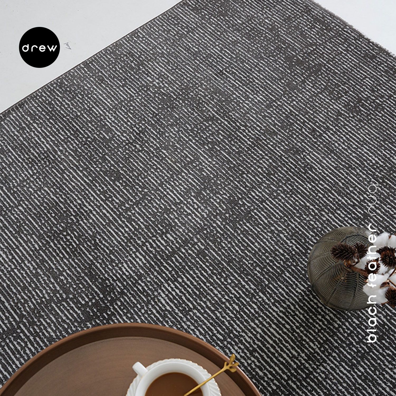 Dark Feather Rug