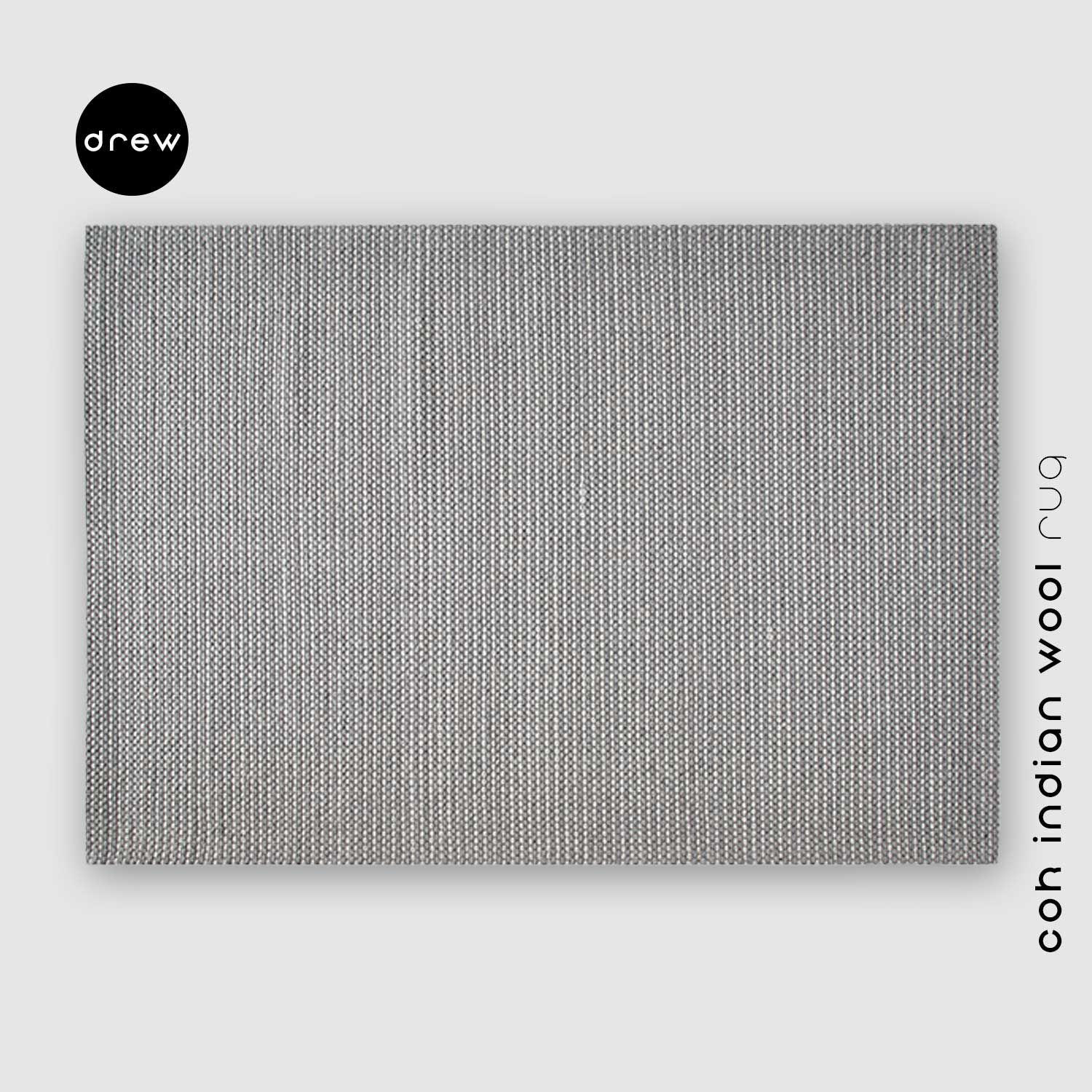 COK Indian Wool Rug - Light Grey - COK01