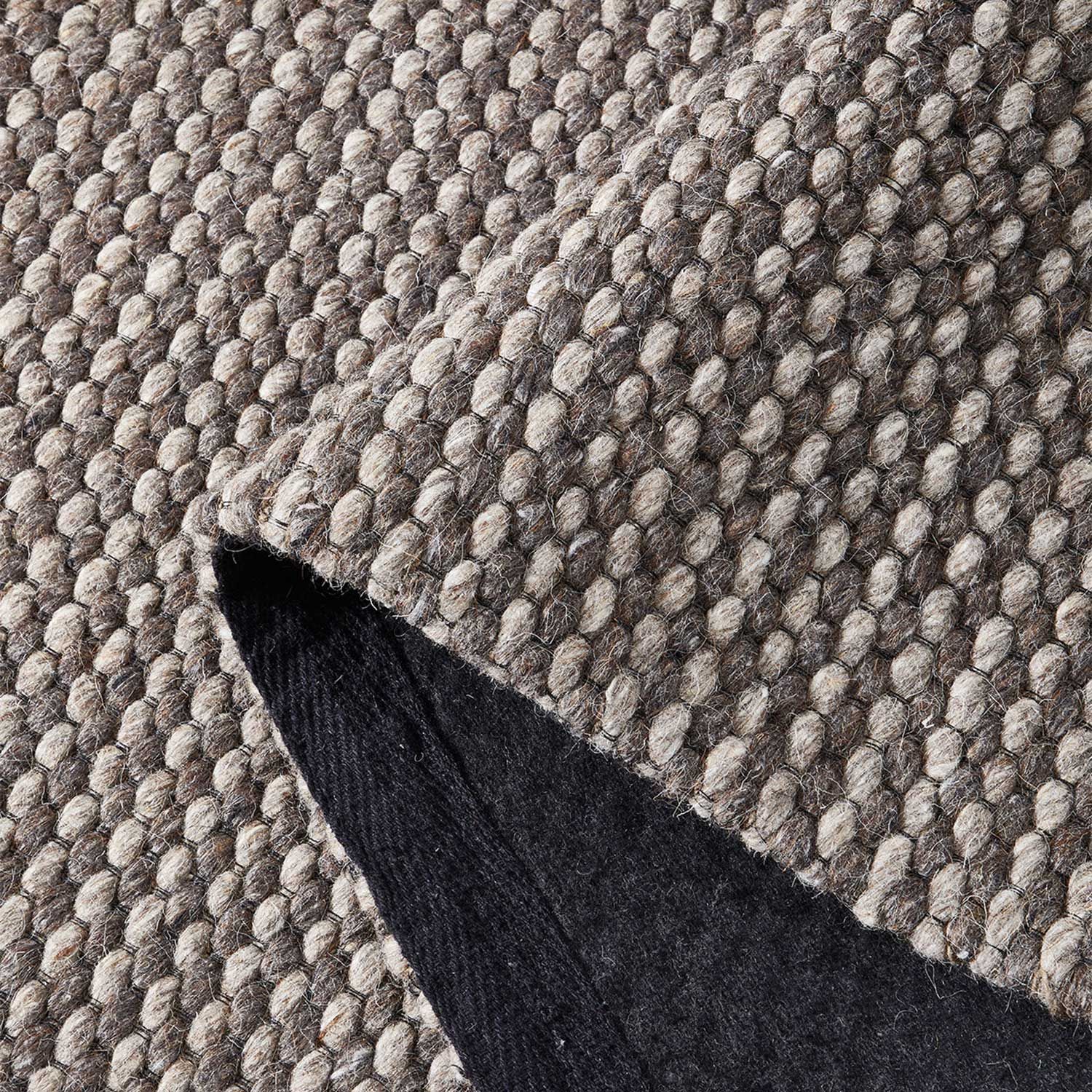 COK Indian Wool Rug - Dark Brown - COK02