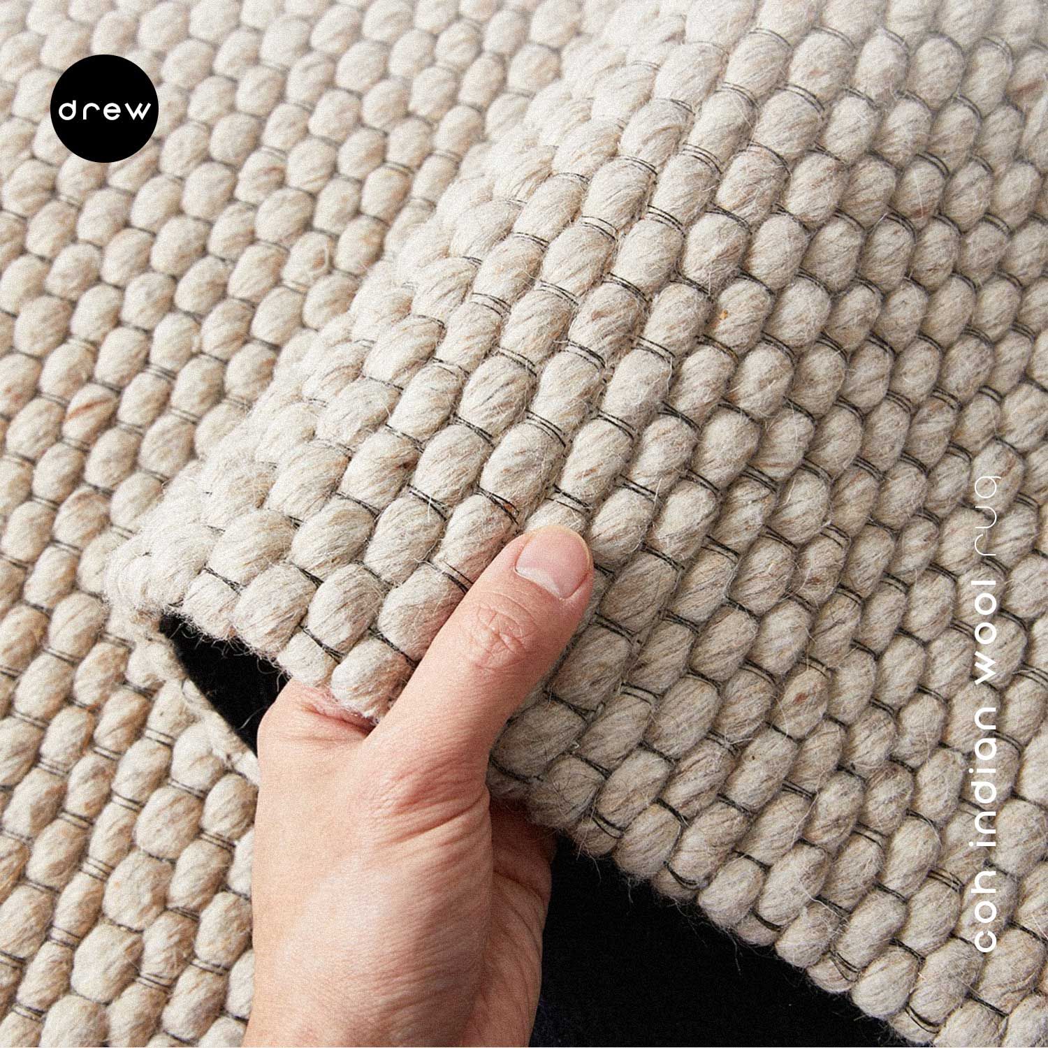 COK Indian Wool Rug - Brown - COK08